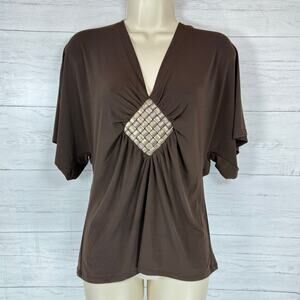 VTG Sandra Andre Y2K medium mocha brown babydoll leather fairy romantic goblin